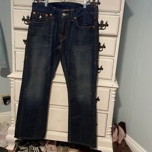 Mens Blue True Religion Jeans